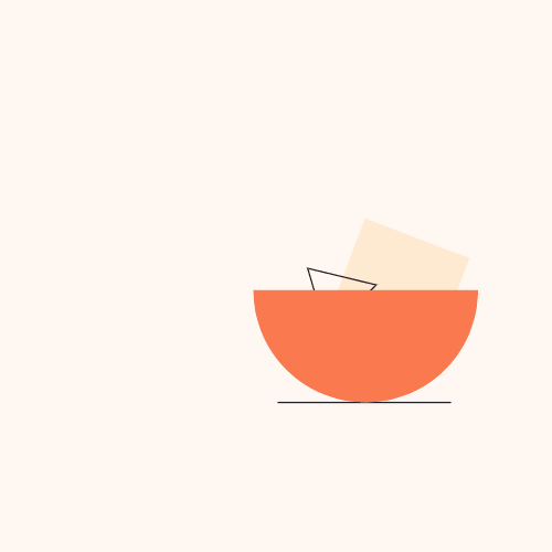 Animated icon, showing 3 moving objects
