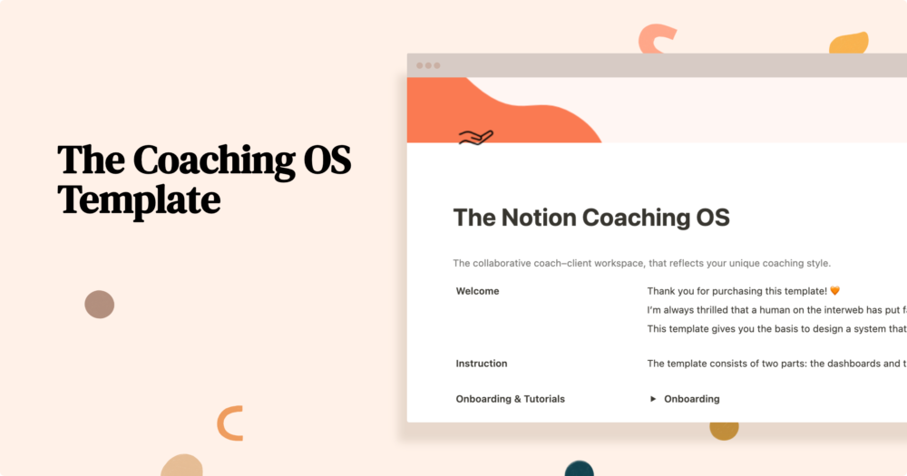 The Notion Coaching template & OS with Client Portal